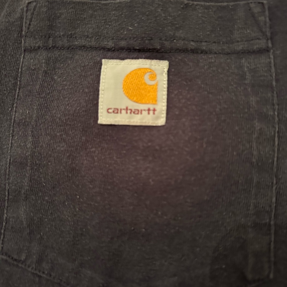 Carhartt Men's Short Sleeve Workwear Pocket T-Shirt Bundle of 2 Navy and Black - Picture 3 of 6